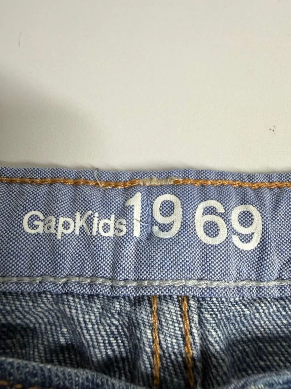 Gap Kids 1969 Denim Shorts Girls Sz 14 Regular Blue Cotton Adjustable Waist